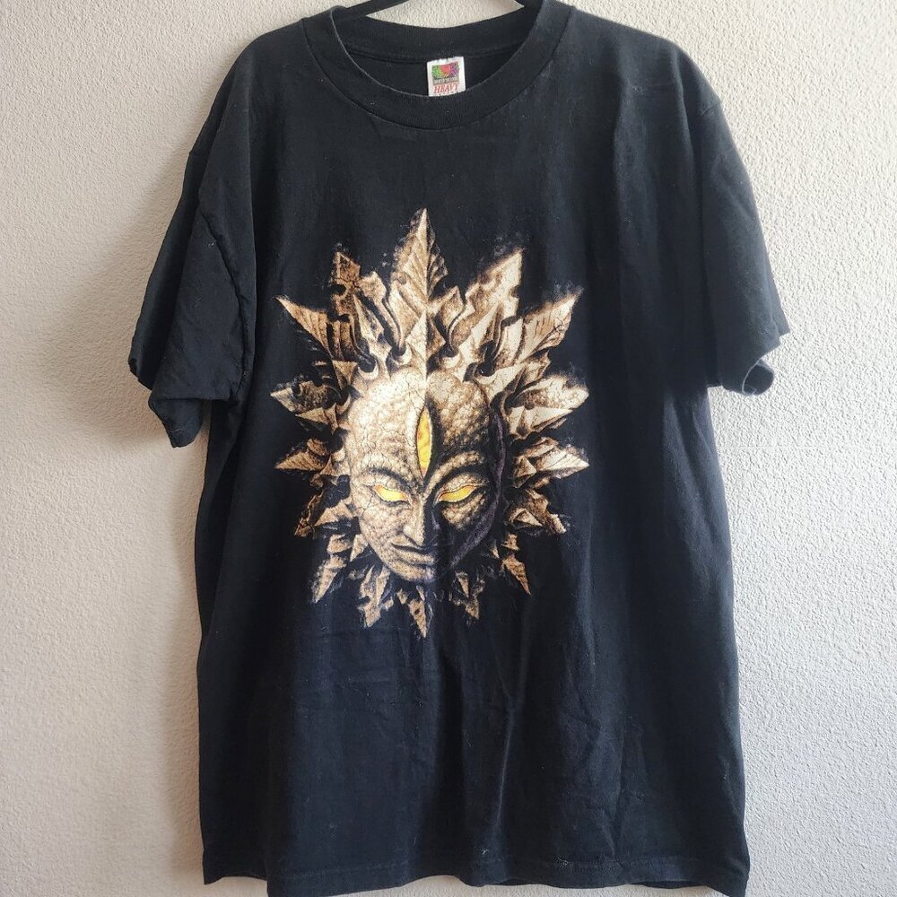 Hyperspace Studios Shirt Mens XL Sun Face Third Eye Psychedelic Graphic Tee